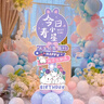 TaTanice生日场景布置套装 迎宾牌派对场景装饰用品气球背景墙KT板路引 实拍图