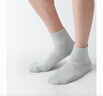 MUJI MUJI 男式 合脚直角 和纸混 短袜 男士袜子 DAD35A4S 浅银灰色 25-27cm/40-44码 实拍图