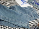 真维斯（Jeanswest）美式高街春秋季复古牛仔裤男百搭衣服男裤宽松直筒微喇长裤子男 怀旧蓝+怀旧蓝 XL 实拍图