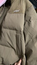 太平鸟男装羽绒服灯芯绒拼接男短款冬季情侣面包服 饼干棕1 XXXL  实拍图