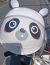 好乐宝（haolebao）3C认证亲子款电动摩托车头盔男女夏季防晒半盔安全帽新国标 熊猫儿童 实拍图