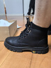 海澜之家（HLA）马丁靴男户外复古休闲秋冬工装鞋子男HAAGMM4AB20408 黑色加绒43 实拍图