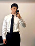 罗蒙高端免烫抗皱西服套装男士商务休闲婚礼正装西服外套上衣服男装 黑色(西服+西裤+衬衫+大礼包) 2XL 实拍图