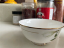 厚秀堂 景德镇碗家用骨瓷碗陶瓷碗套装 轻奢新款釉下彩米饭碗面碗5/6寸 【4.5英寸10个】百合描金 实拍图