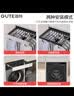固特（GUTE）洗衣机隐形晾衣架阳台烘干机上方抽拉式收纳架子衣柜挂裤架嵌入式 【600柜】灰色阻尼（宽57-62）深≥47 实拍图