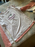 真维斯（JEANSWEST）t恤女长袖2025春夏正肩纯棉宽松上衣女小清新印花体恤时尚粉色XL 实拍图