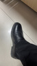 红蜻蜓男鞋冬季新品棉鞋男加绒保暖头层牛皮侧拉链高帮男靴商务正装皮鞋 黑色 38 实拍图