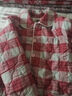 美标商场同款三层加厚夹棉纯棉睡衣套装女秋冬保暖全棉格子红色家居服 铁锈红 XL (170/92A) 实拍图