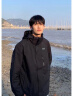 361°户外风衣男女三合一两件套可拆卸秋冬款保暖防风登山连帽夹克外套 黑色（加厚三合一） XL 实拍图
