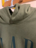 GAP男女装字母logo印花连帽抓绒长袖口袋卫衣上衣609135 绿色 M (170/92A) 亚洲尺码 实拍图