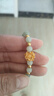 老庙黄金手串足金莲花转运珠和田玉红玛瑙送女友老婆跨年元旦礼物 和田玉连花手串约0.5g+礼盒 默认1 实拍图