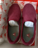 足力健老人鞋一脚蹬散步鞋艾草健康妈妈鞋休闲鞋冬季女鞋 1616Z酒红39 实拍图