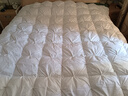 匈牙利正品羽绒被95白鹅绒100%冬被五星级酒店加厚保暖抗菌春秋被 纯洁白静音120支全棉白鹅绒 200*230cm【冬被约充绒1600g】 实拍图