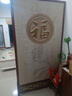 斯丽凯新中式入户屏风隔断客厅玄关现代简约布艺办公室双面简易实木座屏 画面14 70cm宽*180cm高 实拍图
