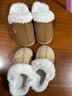 朴西棉拖鞋女新款棉绒拖鞋加厚软底秋冬室内居家用麂皮绒时尚情侣棉拖 卡其色 36-37 实拍图