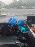 帕森（PARZIN） 偏光太阳镜男 经典飞行框蛤蟆镜遮阳防晒开车驾驶专用墨镜 银框反光膜天蓝片（8009） 实拍图