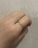 潮宏基心动拉丝足金黄金戒指女素圈指环生日礼物计价  约1.05g 实拍图