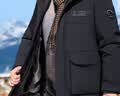宝财羊爸爸冬装鹅绒羽绒服男中老年人活里活面三合一加绒加厚派克服外套 实拍图