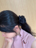 CUQI缎面大肠发圈女ins简约盘发头绳气质扎丸子头皮筋可绑多造型发圈 黑色不勒发不挑发量缎面手感舒适 晒单实拍图