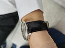 康诺利适用欧米茄表带男真皮原装蝶飞手表带蝶飞424针扣鳄鱼纹手表配件 黑色银扣 接口宽度 20mm 实拍图