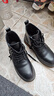 马登工装经典复古马丁靴男英伦风通勤百搭靴子加绒高帮男士休闲皮鞋秋 经典黑色 【硬皮光面6孔】 43 (265mm) 男码 实拍图