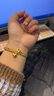 老凤祥四叶草黄金手链女足金转运珠手串生日礼物女礼物送女友老婆纪念日 足金四叶草吊坠+赠925银手链-刻字贺卡 实拍图