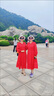 菲洛曼（FEILUOMAN）适合草原拍照连衣裙长裙女新疆青海湖稻城亚丁沙漠旅行衣服大摆裙 红色 M 【95-105斤】 实拍图