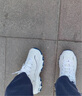斯凯奇（Skechers）女小白鞋厚底增高休闲鞋网面透气户外运动鞋节日礼物99999863 白色/海军蓝色/WNV 38 实拍图