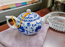 盛天下 景德镇陶瓷青花瓷小茶壶釉中彩过滤泡茶单壶小号功夫茶具手抓壶 缠枝莲-320ML 实拍图