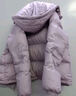 雅鹿三防短款羽绒服女冬免洗户外休闲蓄热保暖连帽加厚面包服外套 烟雾紫 2XL 【推荐155-165斤】 实拍图