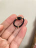 【万单爆品】极细小萌猫戒指水晶石黑尖晶个性串珠指环均码 黑猫头仿尖晶戒指 实拍图