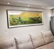 轩尼匠心高端千里江山图苏绣客厅挂画苏刺绣沙发背景墙装饰画山水风景壁画 立体黑金框 220*80 高端框 实拍图
