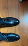 海澜之家（HLA）男士牛皮皮鞋男款2025新款商务正装高级感真皮结婚新郎德比鞋子 黑色-内增高 HAAPXM2DBH172AB 40 （尺码偏大一码，拍小一码） 实拍图