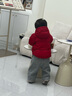 嘟嘟家宝宝拜年服男童红色喜庆卫衣加绒冬款儿童周岁礼服女童汉服 红色 100 实拍图