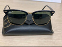 雷朋（RayBan）偏光太阳镜户外墨镜男女款方形素颜半框眼镜开车眼镜0RB3016F礼物 901/58黑色镜框绿色偏光镜片 尺寸55 实拍图