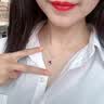 廷亮18K金镶0.8克拉红宝石吊坠彩宝项链配鉴定证书送爱人情 吊坠配18K金项链 实拍图