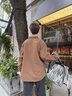 名创优品（MINISO）灯芯绒长袖衬衫男2025新款美式重磅休闲工装外套男生春秋大码衣服 咖色 L 175(30天质量问题全额退) 实拍图