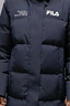 FILA 斐护科技|斐乐女装长款羽绒服冬季休闲简约连帽保暖羽绒外套 正黑色-BK 180/96A/XXL 实拍图