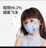 绿鼻子儿童口罩新国标3-6岁婴儿宝宝口罩3d立体疯狂动物城6-12岁防护 蓝色艾莎新款-5枚 独立包装 M码【建议体重：36-70斤】 实拍图