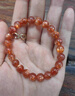 雅薇妮天然金草莓晶金太阳石手链金沙橙日光石手串女礼物 金太阳手串7mm 实拍图