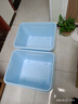 茶花（CHAHUA） 茶花透明磨砂收纳箱整理箱有盖储物盒塑料衣服收纳箱 【58升*2个装】浅蓝色（带滑轮） 【PP原生料#收纳箱】 实拍图