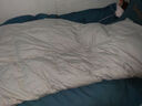 源生活防钻绒 100%白鸭毛羽毛被子被芯 四季单人被 5斤 150*200cm 灰 实拍图