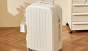 行李箱大容量小型拉杆箱20寸24寸26寸22寸旅行密码登机箱结实耐用 奶白色-基础款-京东六仓发货 22寸【短途旅行】 实拍图