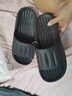 安尚芬拖鞋男士夏季浴室大码室内家居踩屎感防滑厚底情侣凉拖鞋女外穿 黑色 46-47 适合45-46（内长270mm） 实拍图