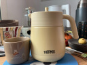 膳魔师（THERMOS）2023日本膳魔师焖泡、带茶漏家用不锈钢大容量 奶黄色茶壶 700ml(赠送壶垫) 实拍图