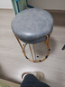 依恋达家用凳子吃饭圆凳子酒店餐厅小椅凳可摞放套凳金属板凳简约铁凳子 灰色皮革【单把装】 实拍图