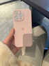 适用原装苹果15promax手机壳液态硅胶iphone14promax新款男女13 精孔*粉白色 iPhone 15 Pro Max 实拍图