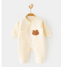贝瑞加（Babyprints）新生儿连体衣初生男女宝宝夹棉哈衣加厚保暖护肚爬服柔软 黄熊52 实拍图