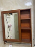 浴美优品镜柜轻奢浴室镜柜单独镜柜挂墙式加厚加高卫生间镜子储物柜镜箱 促销款黄花梨60cm镜柜+毛巾架 实拍图