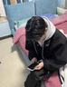 NEW OR MODE假两件毛呢大衣男士美式潮牌加厚外套男秋冬季韩版宽松连帽上衣服 黑色 XL 实拍图